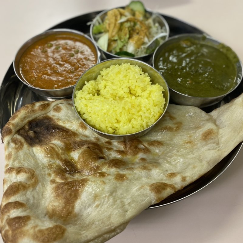 2種のカレーセット(サグチキン・チキンキーマ)(グレート・インディア 百人町店  （Great India ）)