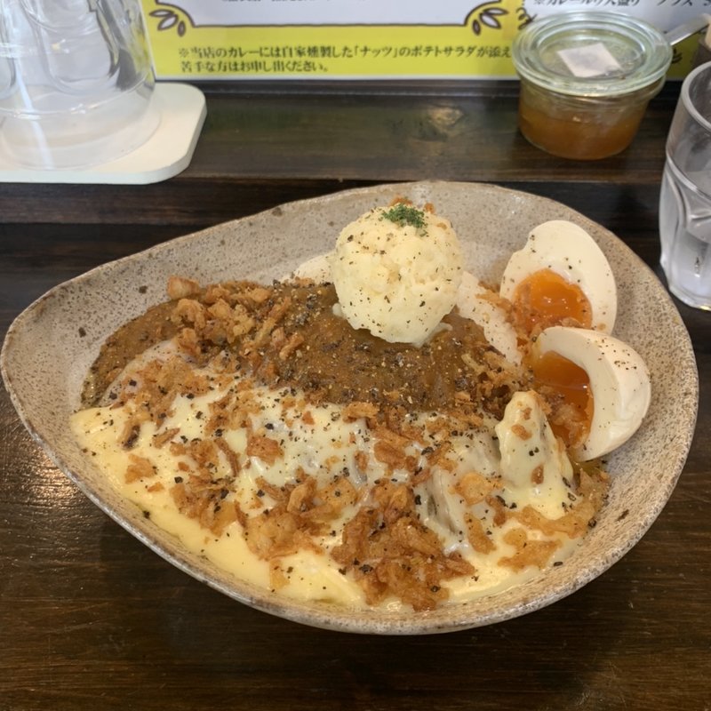薫製カレースペシャル大盛 薫製豚増し カレールゥ大盛(燻製カレー池田本店)