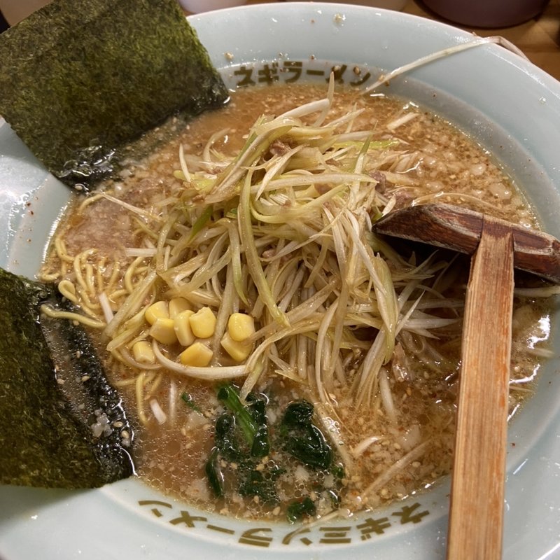 ネギ味噌ラーメン(ラーメンショップ椿 上彦川戸店)