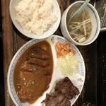牛たん焼(4枚)&味噌カツのミックス定食