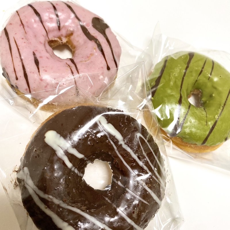 米粉ドーナツ(チョコ・ストロベリーチョコ・抹茶チョコ)(ル スリール 千林本店)