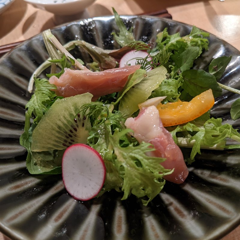 鳥生ハムのサラダ(焼鳥山もと 阿佐ヶ谷cellar)