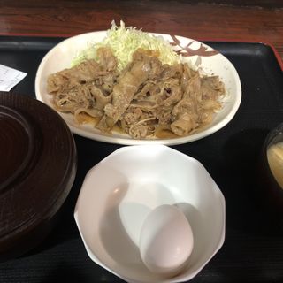 牛バラ炒め定食(包丁や 品川駅前4F店)
