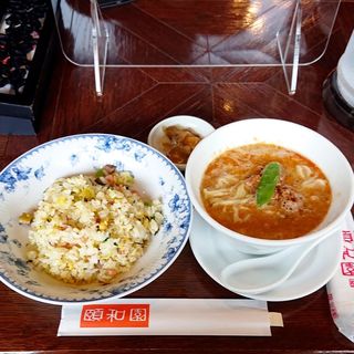 担々麺とチャーハン定食(China Garden頤和園 天神店 （イワエン）)