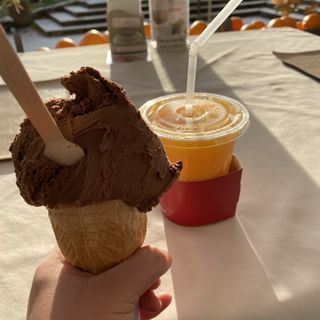 オレンジジュース、チョコジェラート(カフェボンテ イタリアーノ)