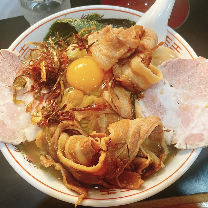 つぶ貝スペシャル大盛り、つけ玉(一条流がんこ総本家分家荒木町)