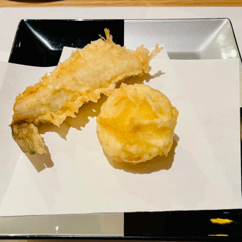 お昼の本格コース神楽　新玉ねぎ・キス(一心 金子 )