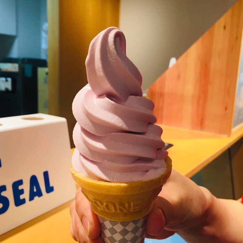 紫さつまいもソフトクリーム(ブルーシール 仙巌園店)