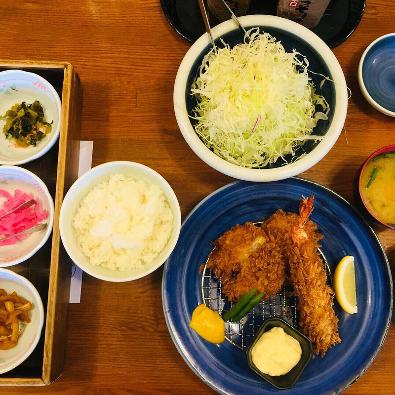 海老ヒレかつ定食(とんかつ開花亭 谷山本店)