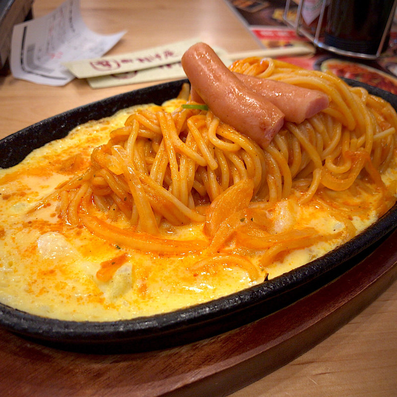 鉄板・甘味セット(レトロスパゲティー＋焼物)(コメダ和喫茶 おかげ庵 大和駅前店)