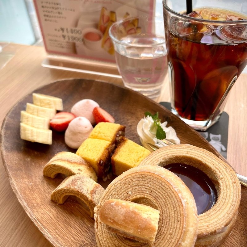 【当店限定】文明堂バームクーヘンのチョコレートフォンデュ(銀座文明堂 BUNMEIDO CAFE GINZA)