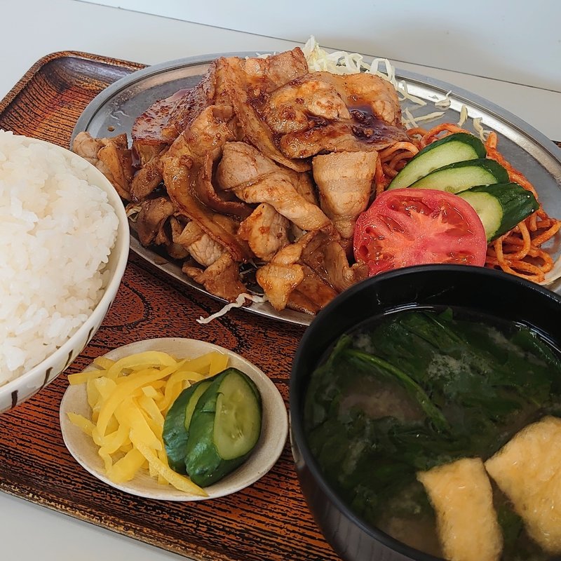 焼肉定食+大盛り(食堂たむら)