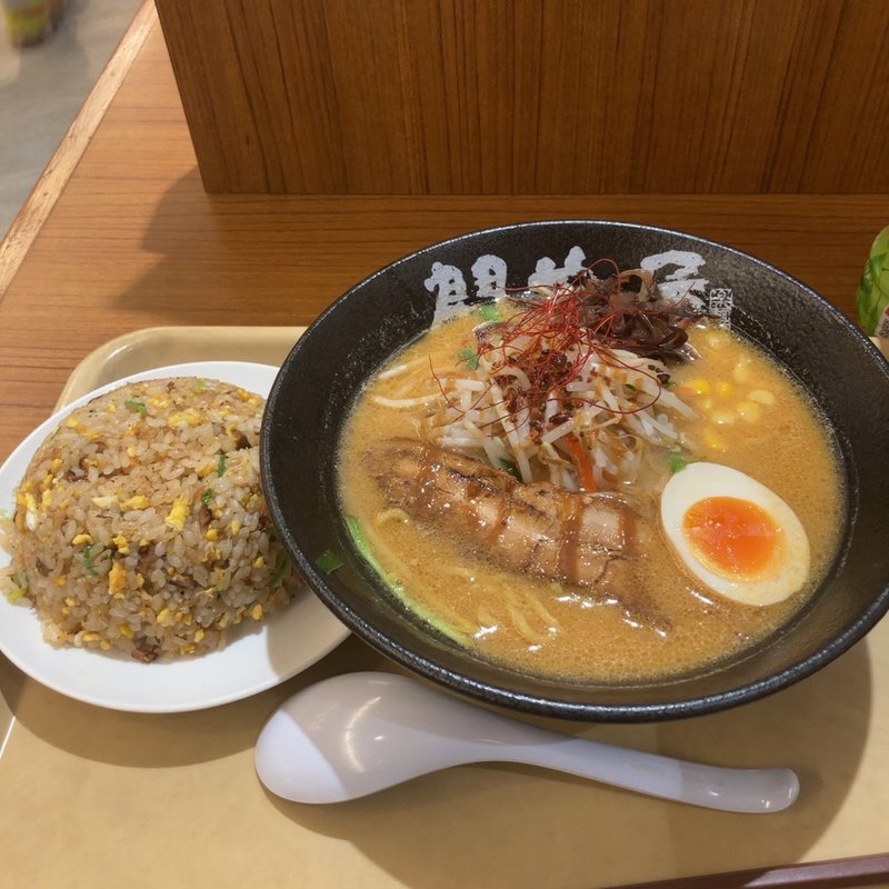 味噌ラーメン半チャーハンセット(開花屋 楽麺荘 御在所SA店 )