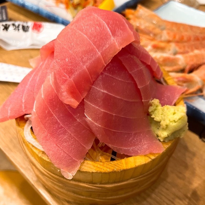 まぐろの2種盛り(バチ・ビンチョウ)(磯丸水産 上野6丁目店)