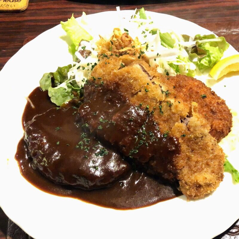 ビフカツ鯛クリームコロッケハンバーグ盛り合わせ(グリルばらの木 （ばらのき）)