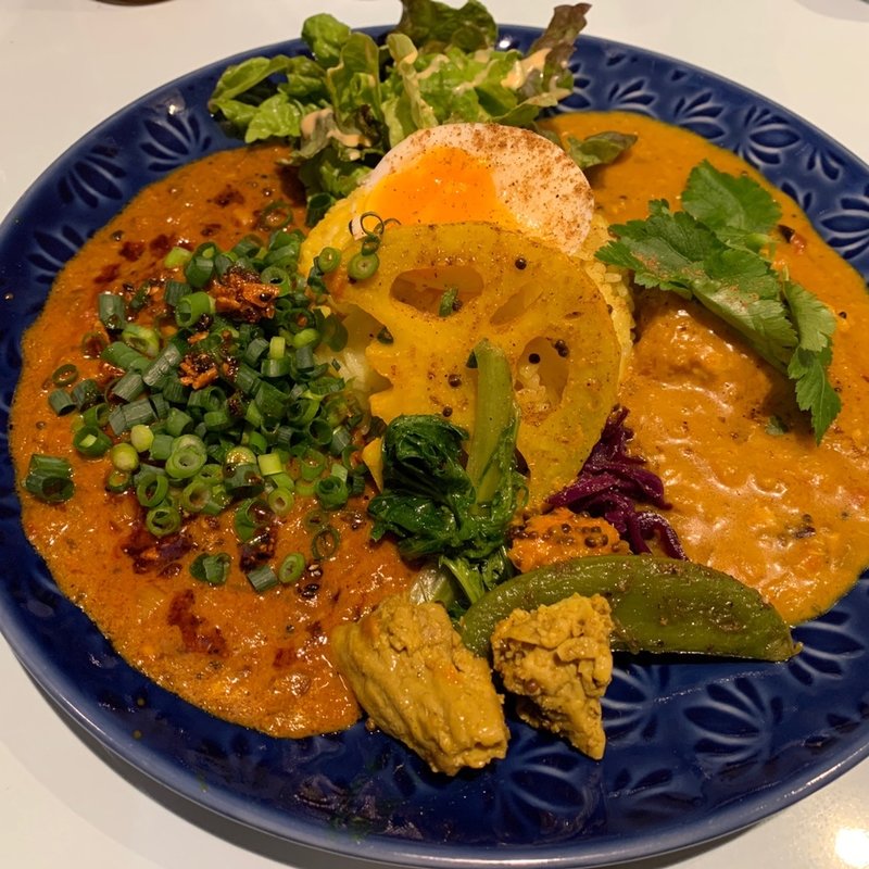 2種あいがけ 花椒/限定(もうか鮫のクリームカレー)(BLUE  MOON ohmiya)