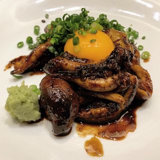 鰻肝ソテー卵黄添え(わたべ)