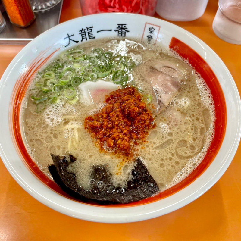 うま辛ラーメン(久留米源流ラーメン 大龍一番 八女本店)