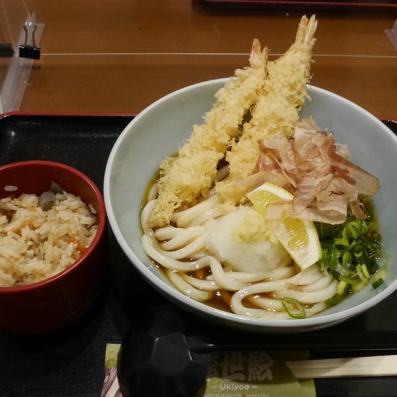 Wエビ天ぶっかけ(自家製うどん 和匠（わしょう）)