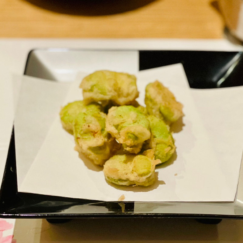 旬の天ぷら　そら豆(一心 金子 )