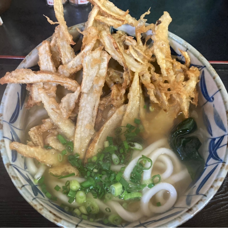 ゴボー天うどん(筑前屋うどん店)