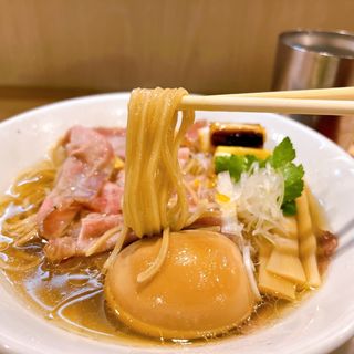 味玉金色貝そば(燃えよ麺助)