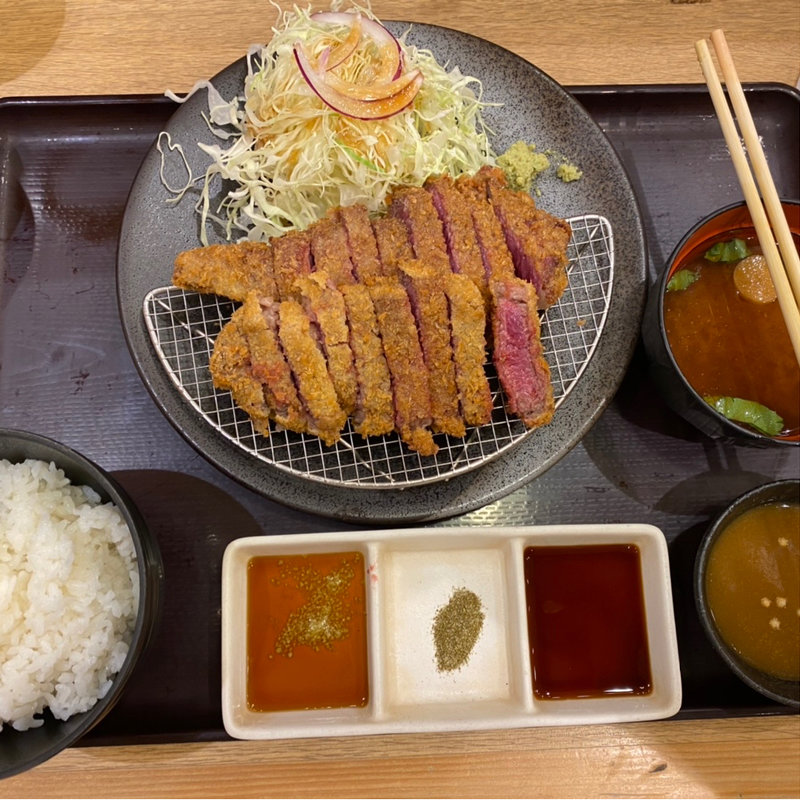 牛リブローズカツ膳(牛カツ京都勝牛 ヨドバシ横浜店)