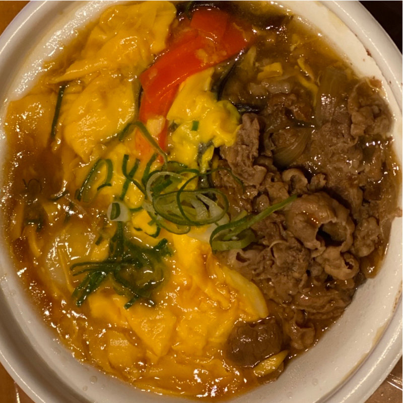 牛あいがけ天津丼(すき家 307号枚方津田西店 )