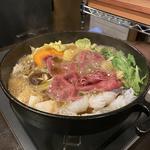 すき焼き(三河牛のサーロイン、赤身)(すき焼き Dining COPAIN)