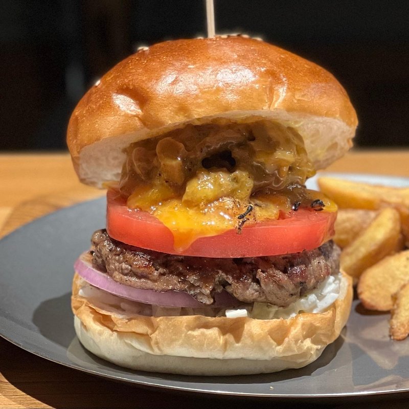 プルドポークバーガー　チーズトッピング(ぼくのきち)