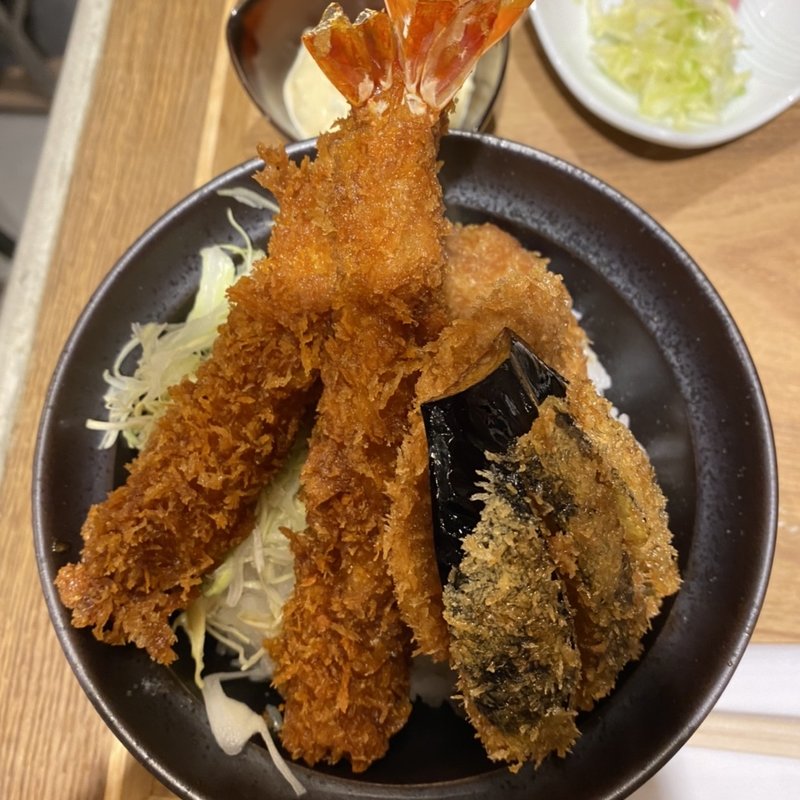 合いもり丼＋ナス(新潟カツ丼　タレカツ　池袋西口店)