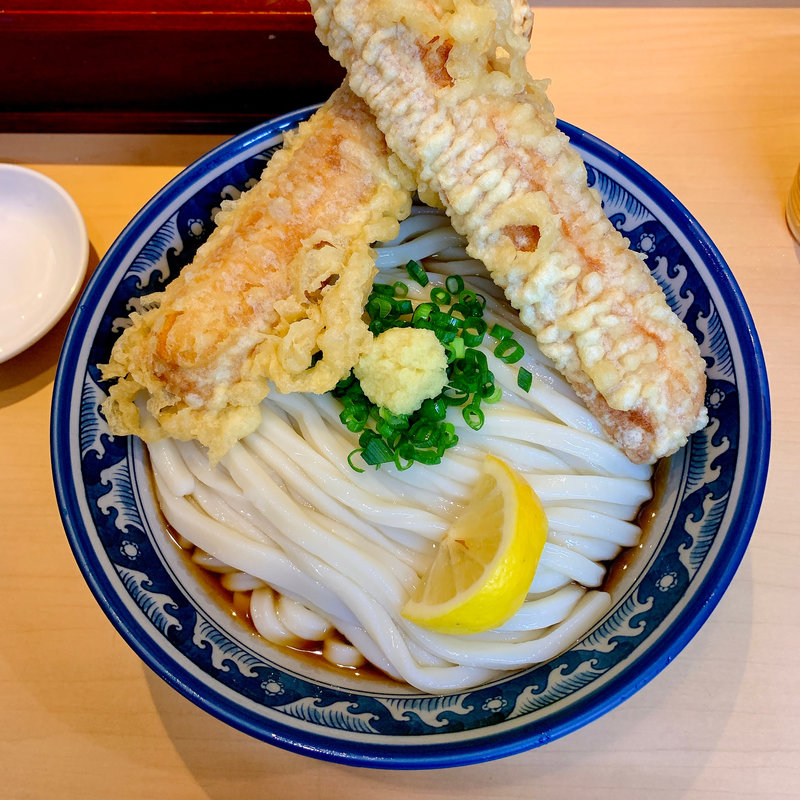 ちくちく天ぶっかけ（大）(梅田　釜たけうどん )