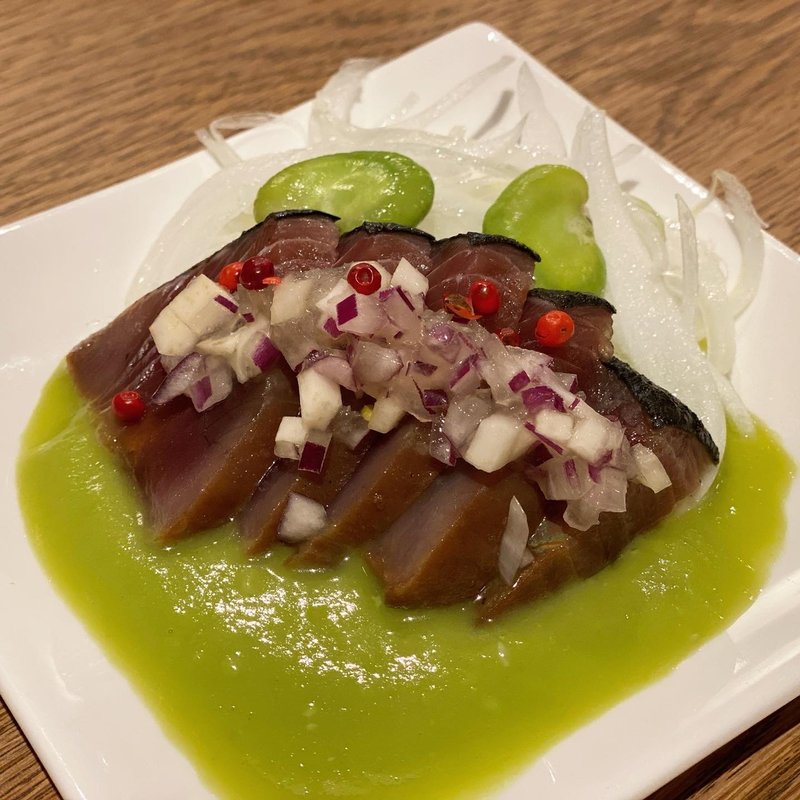 初カツオとそら豆のサラダ風(えんがわ 荻窪店)