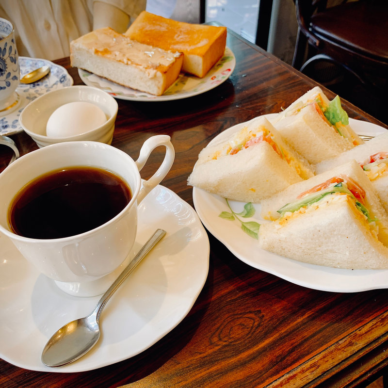 卵と野菜ミックスサンドセット(珈琲専門店 リヴォリ)