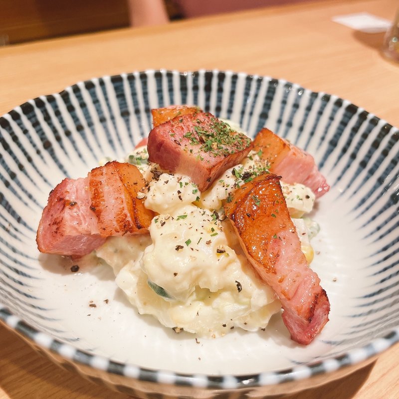 ベーコンたっぷり ポテトサラダ (鮪のシマハラ)