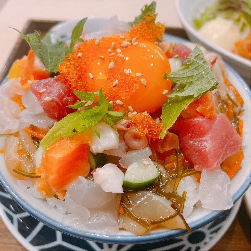 旨味あられ丼セット(築地食堂源ちゃん ルクア大阪店)