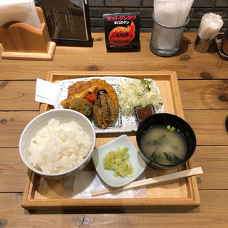 野菜ヒレカツ定食(新潟カツ丼　タレカツ 神保町すずらん通り店)