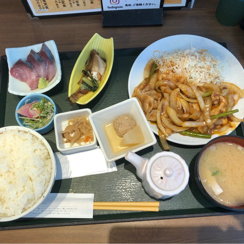 豚生姜焼き定食(魚がし食堂 )