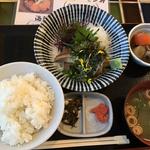 胡麻鯖定食(九州産直角打ち しらすくじら 福岡空港店)