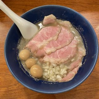 煮干蕎麦＋肉増し＋うずら味玉(横濱丿貫)