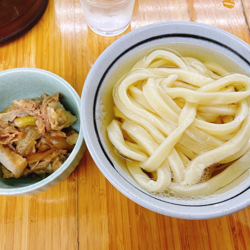 肉うどん小、ひやあつ(純手打ち讃岐うどん 蓮)