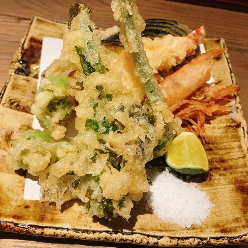 お昼のコース（天ぷら）(鴨と蕎麦　伝助)