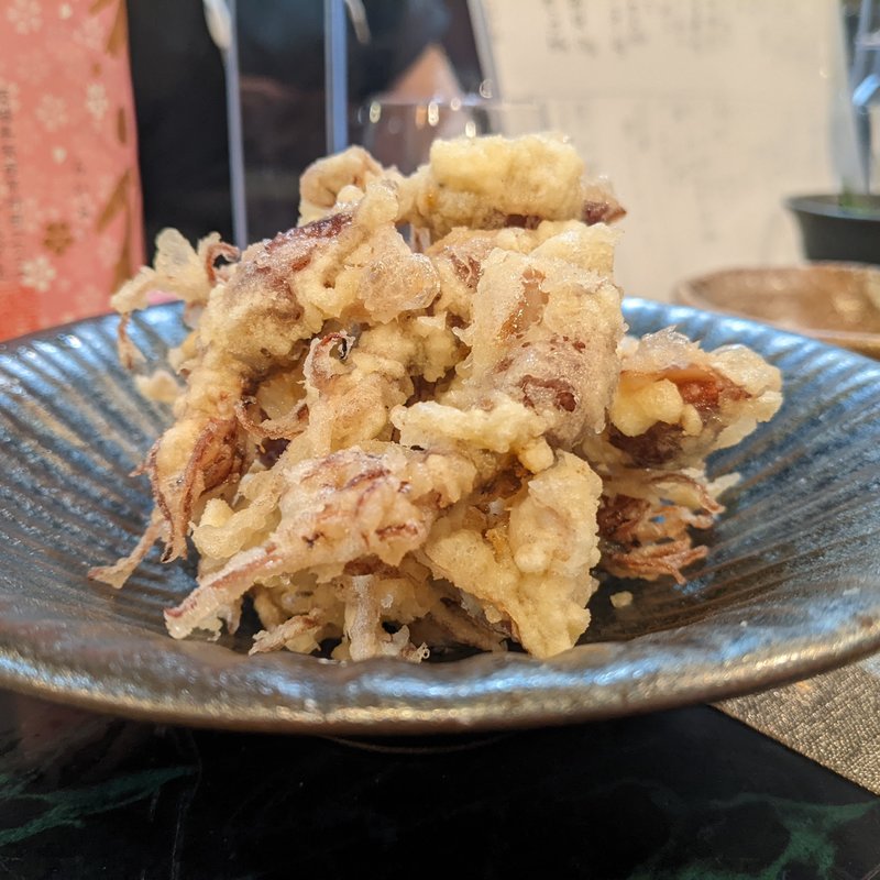 ホタルイカ天ぷら(ささめ)