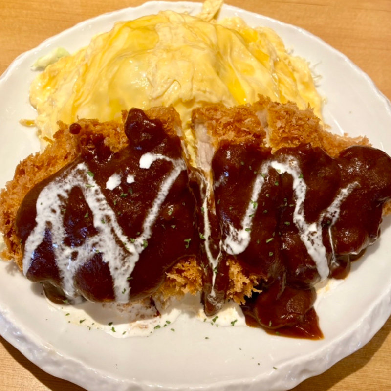特濃ドミグラスロースかつ定食(豚屋とん一 難波千日前店)