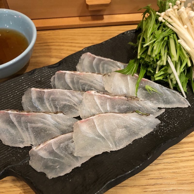 桜鯛のしゃぶしゃぶ(魚菜由良　雑魚亭)