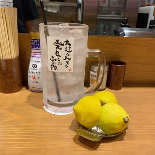 メガドライの生絞りレモンサワー(伝串 新時代 金山2号店)