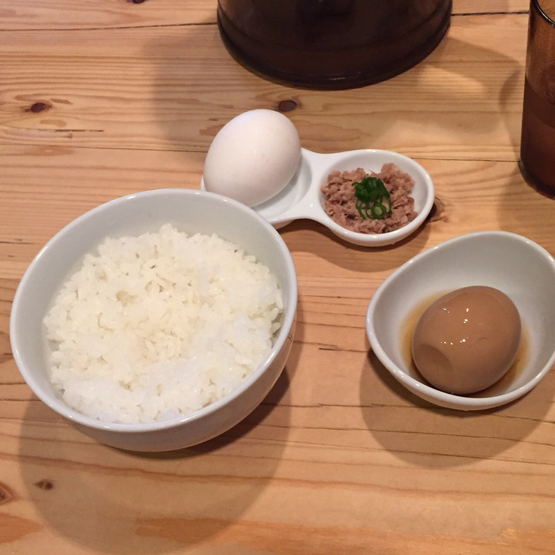鶏だく 卵ご飯セット(麺屋極鶏)