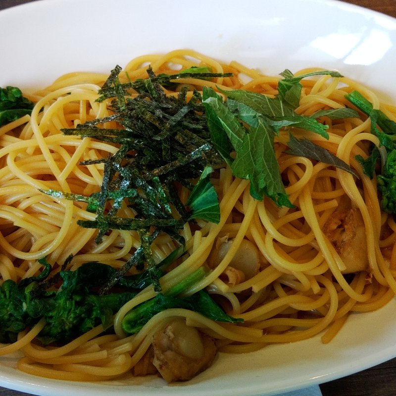 ホタテと菜の花の和風〜焦がし醤油仕立て〜(プロント 亀有店 （PRONTO）)