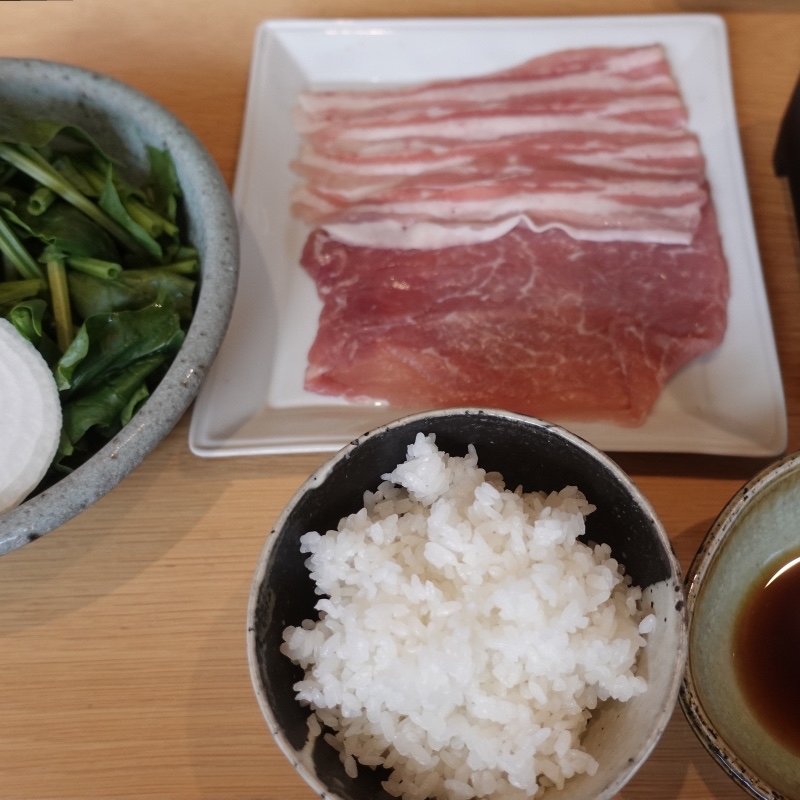 恋する豚のしゃぶしゃぶ定食(恋する豚研究所)