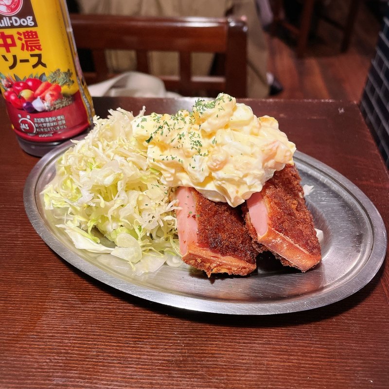 ハムカツエッグ(大衆酒場 チャン栓チャン)